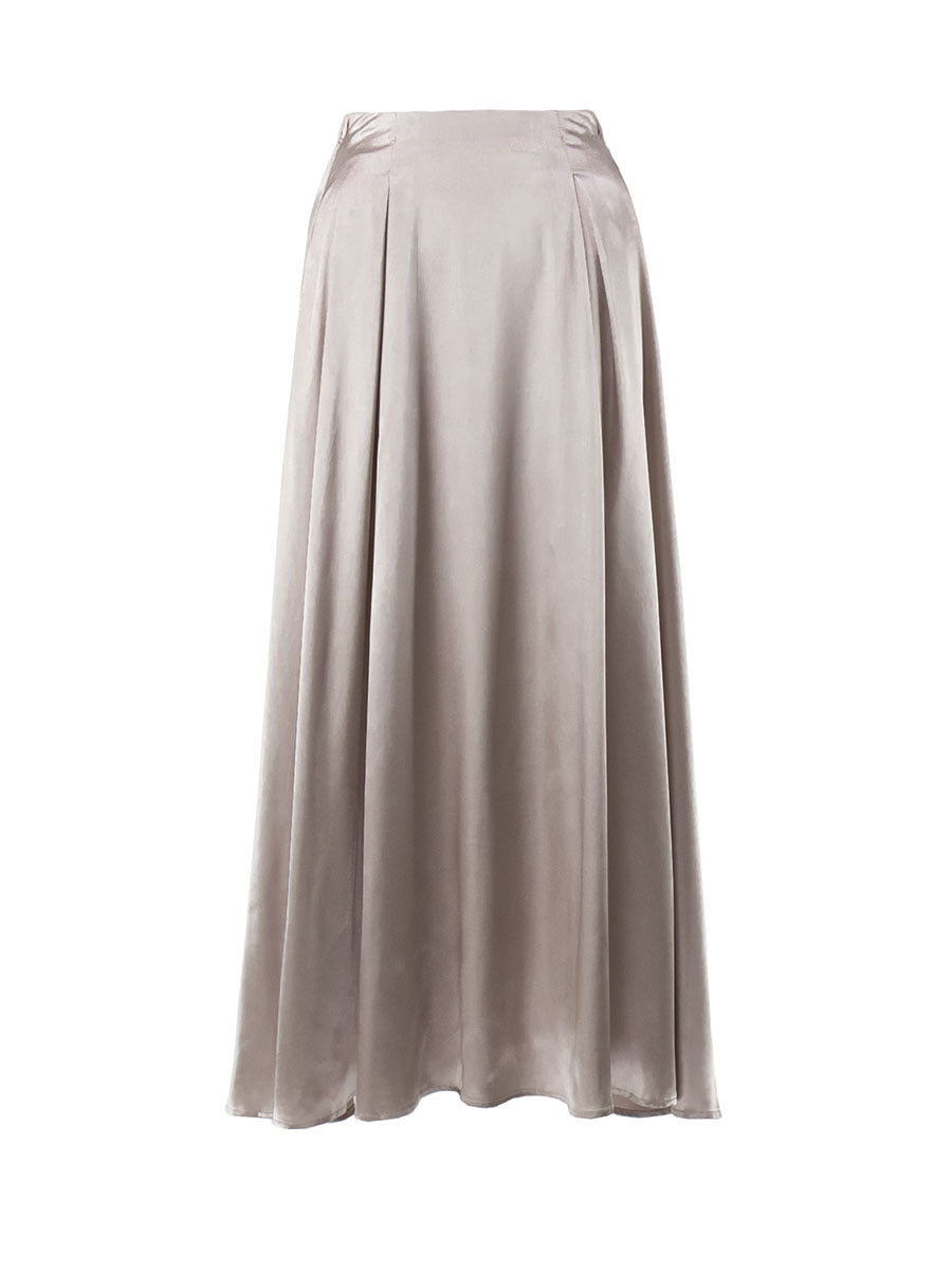 Women's Fashion Satin Long Skirt